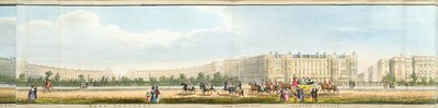 Park Crescent y Ulster Terrace, (detalle) de una Vista Panorámica alrededor del Regent